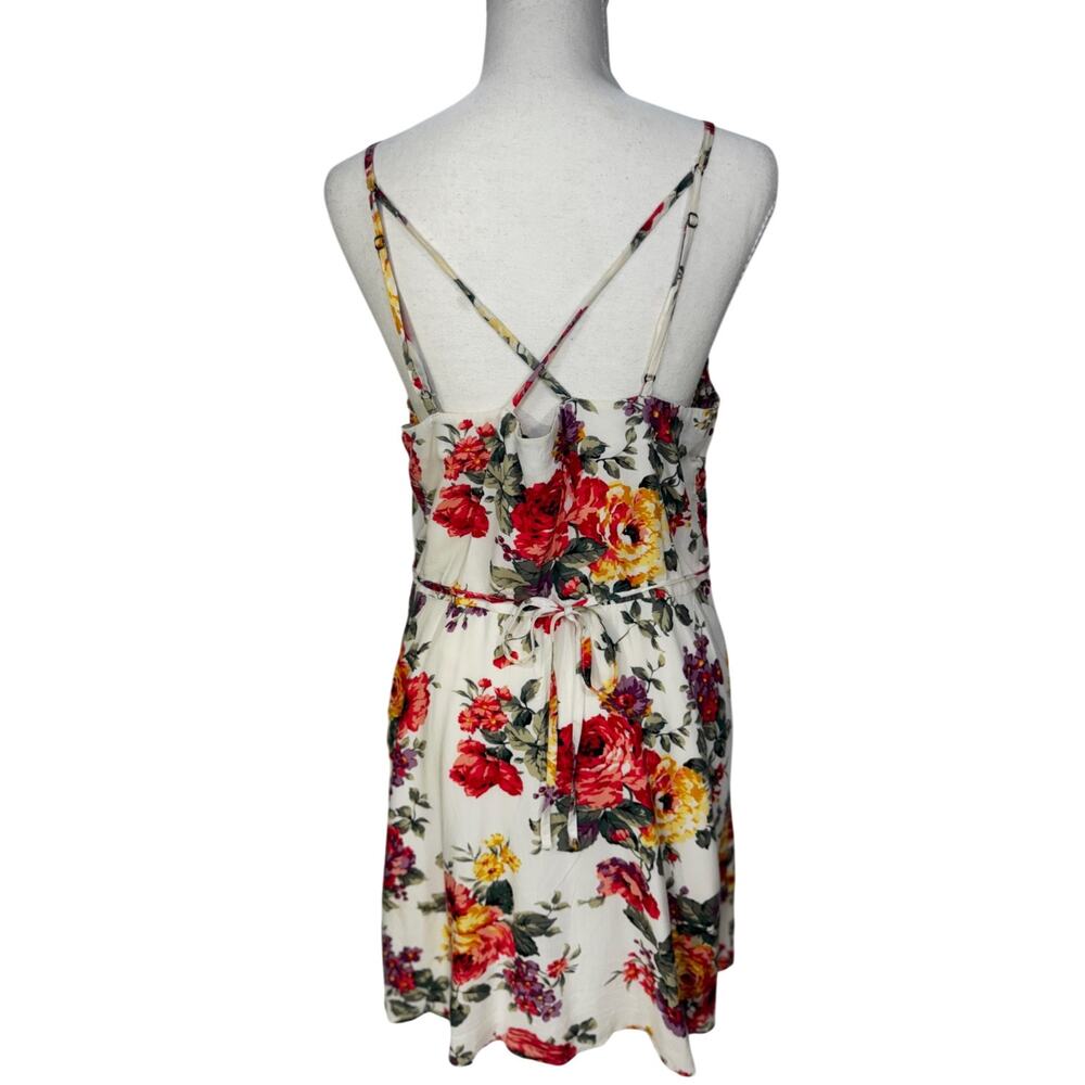 Abercrombie Floral Sundress Peony Boho Poetcore Bloomcore Pockets Medium Dress - Picture 3 of 16